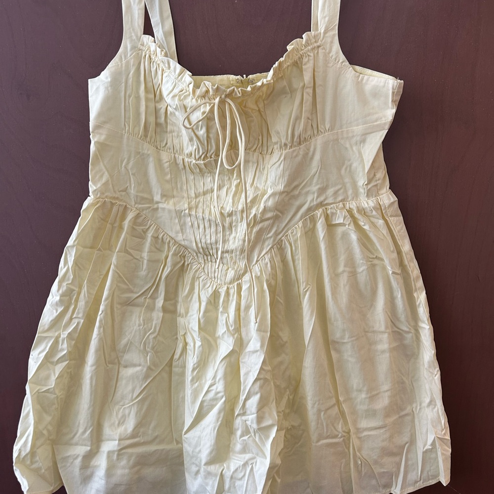 Butter yellow Sleeveless corset Dress size XL